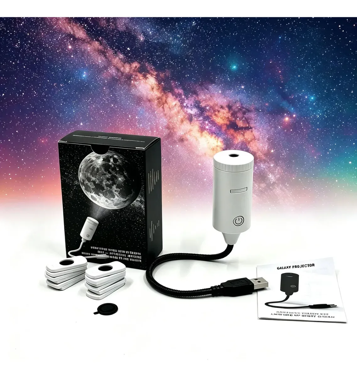 Mini Proyector Espacial Galaxias USB